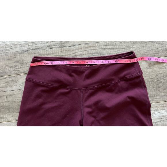Prana Legging Medium Maroon Red Crop Pants Yoga Workout Wide-Leg - Picture 5 of 6